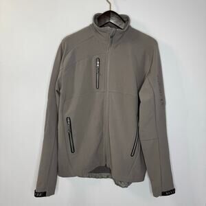 Salomon Gray Soft Shell Full Zip Jacket Grey Men's L